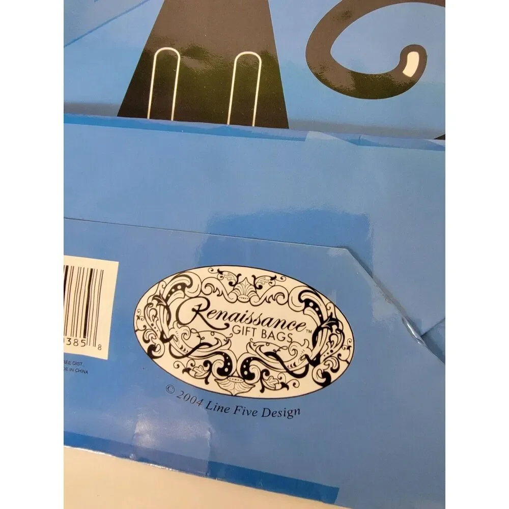 Gift Bag Viola Vintage 2000s Black Cat‎ Renaissance Gift Bags Blue Cartoon